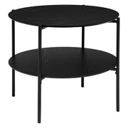 Round Coffee Table "Kemi" with Black Iron Legs