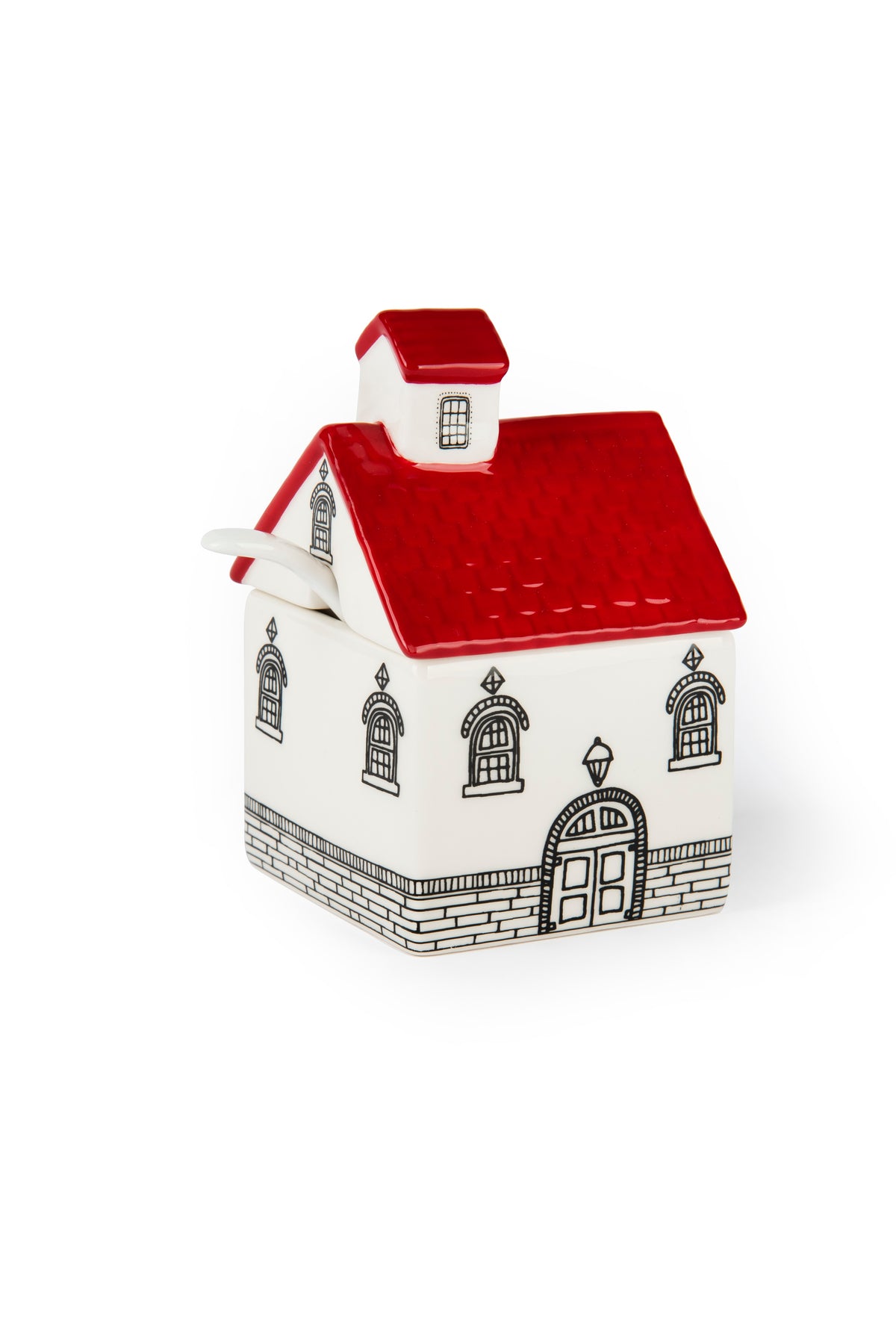 "INNSBRUCK" Sugar Jar - Hand-Painted Ceramic House
