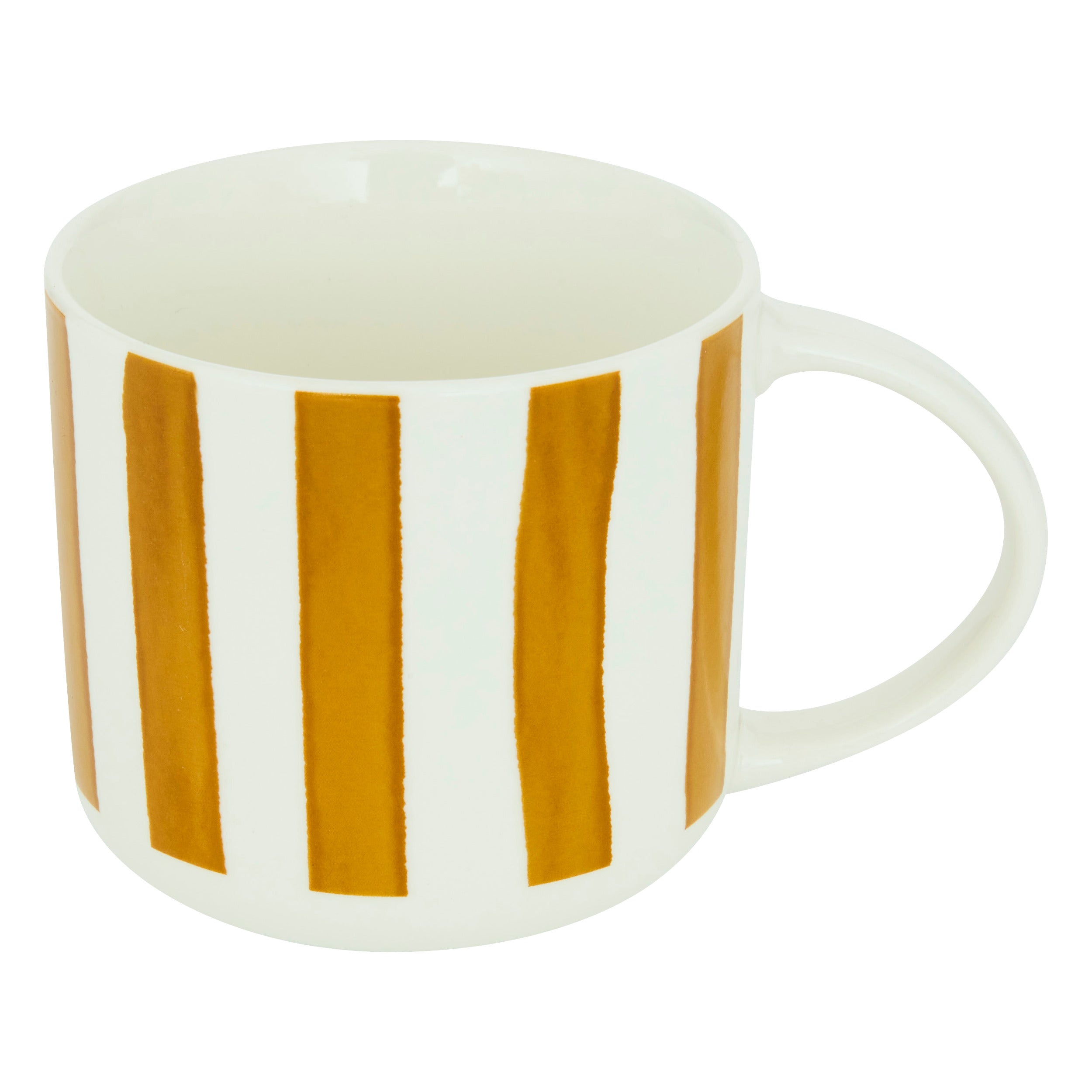 Mug Chéri 34 cl - Newbone Vertical Stripe Mug, White Handle