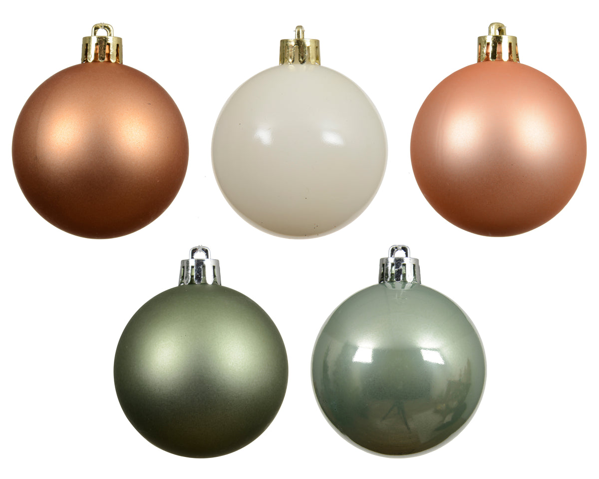 Bauble Shiny-Metal Mix 30 pcs – 6cm Christmas Baubles
