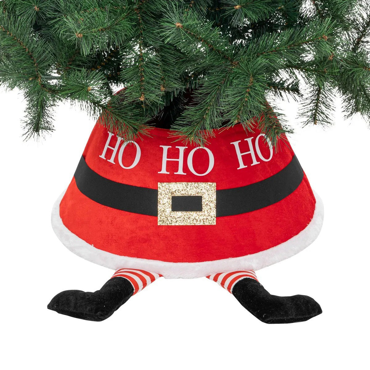 Tree Skirt Santa's Leg Velvet Christmas Decoration