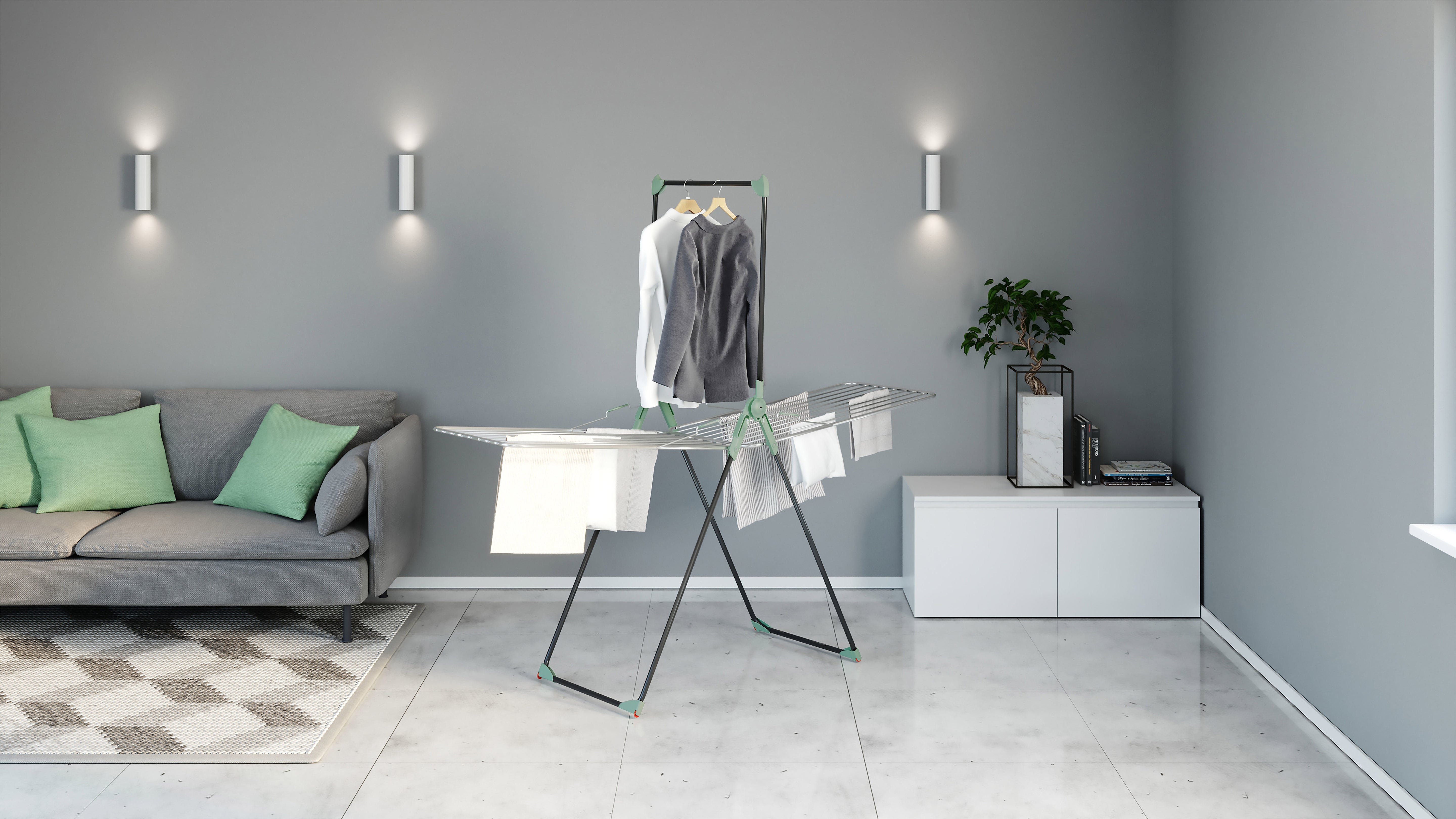 New Scal Drying Rack Titano Aluminum Clothes Dryer with Modular Flaps