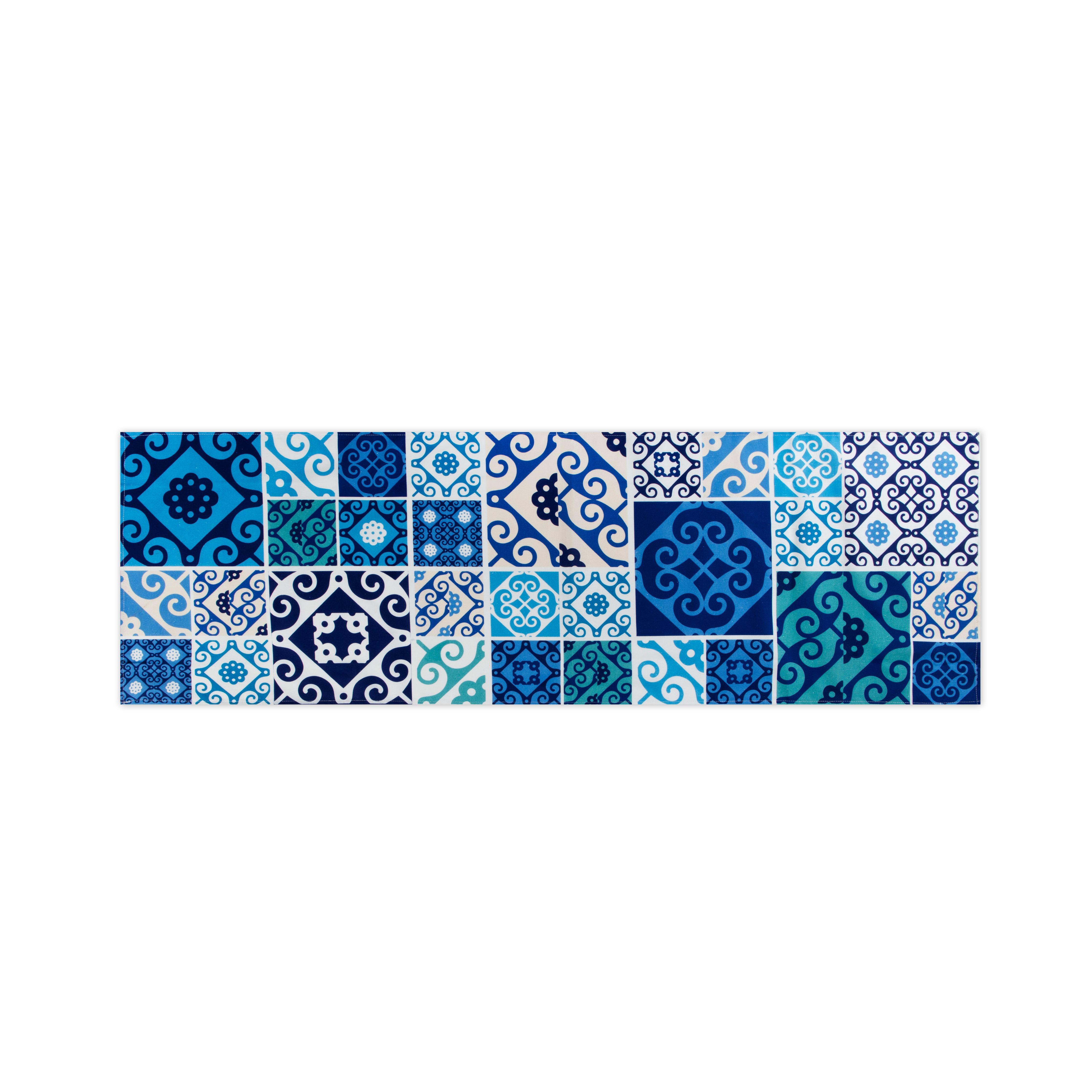 Maiolica Blue Runner, 45x140 cm, 100% Cotton