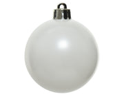Baubles polystyrene matt 6pcs – 8cm winter white shatterproof Christmas balls