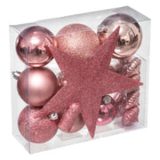 Xmas Deco Kit 18pcs - Pink Christmas Balls Set