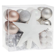 Kit of Xmas Deco 44 PCS, Festive Ball & Garland Set