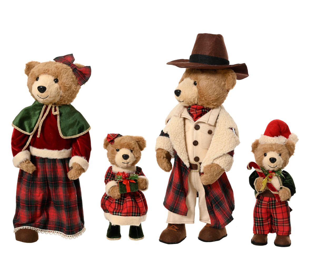 Family Polyester Glitter Mix - Handmade Christmas Teddy Bears