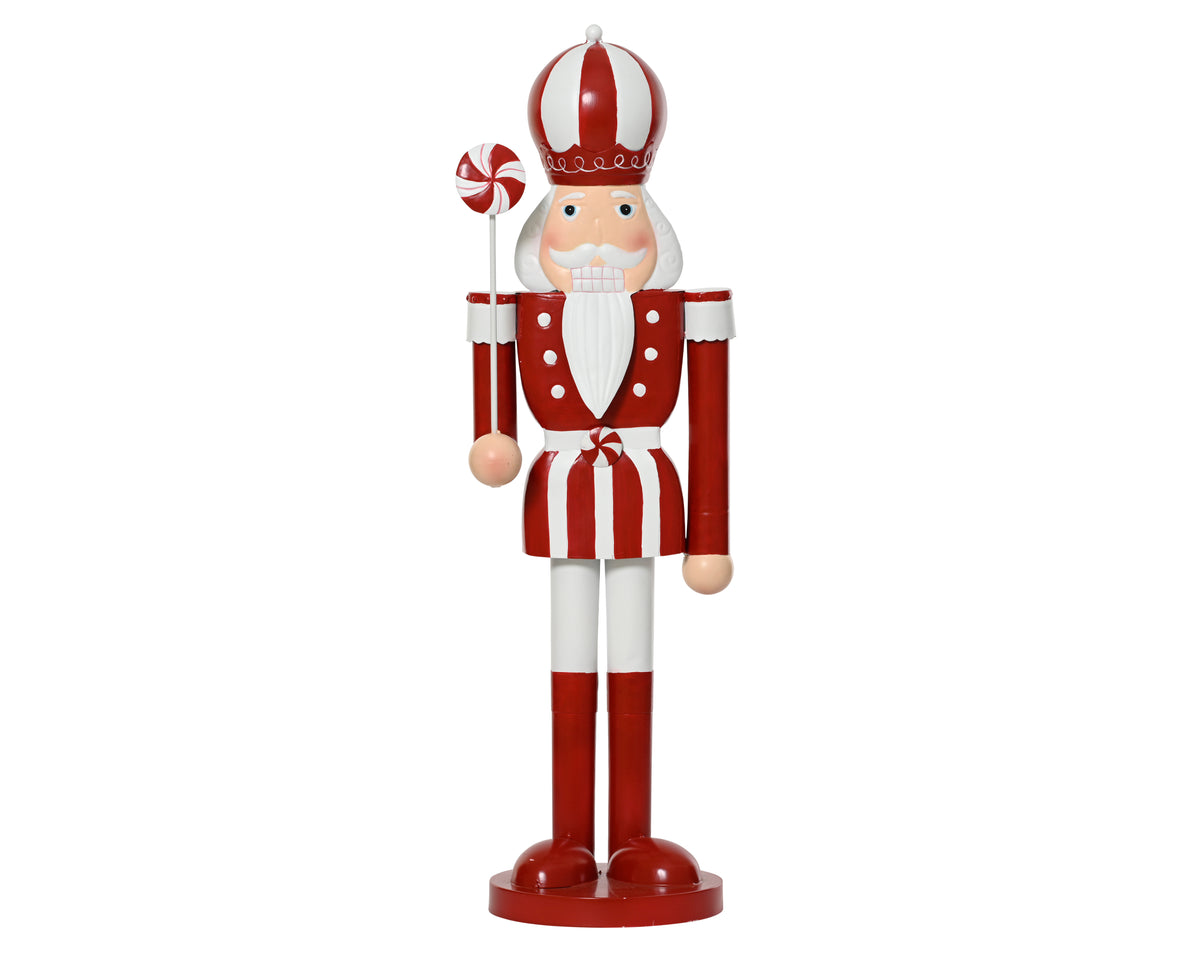 Nutcracker Iron 76cm Red White Christmas Decoration Figure