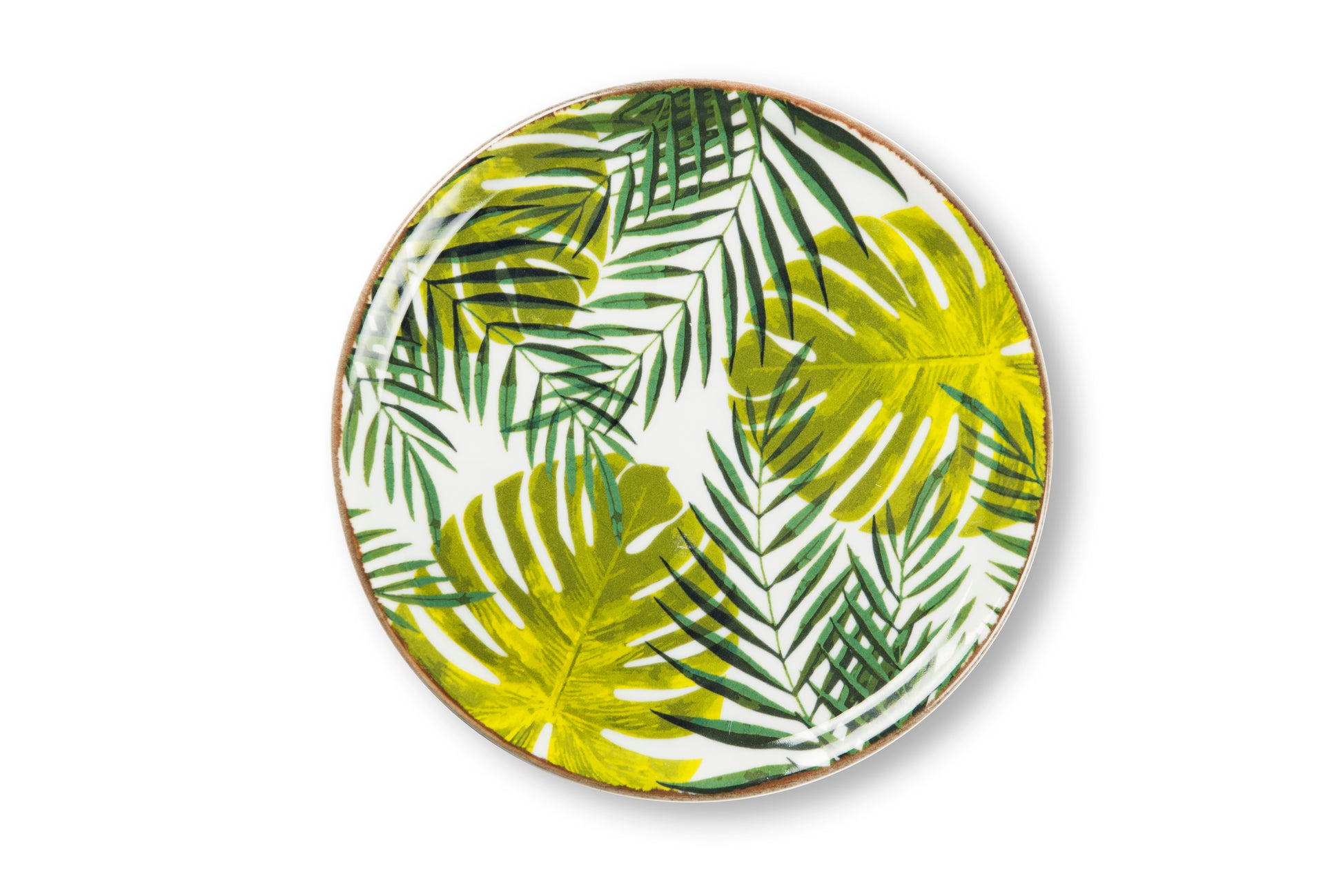 Panama Pizza Plate, Unique Porcelain Foliage Pattern, 31 cm