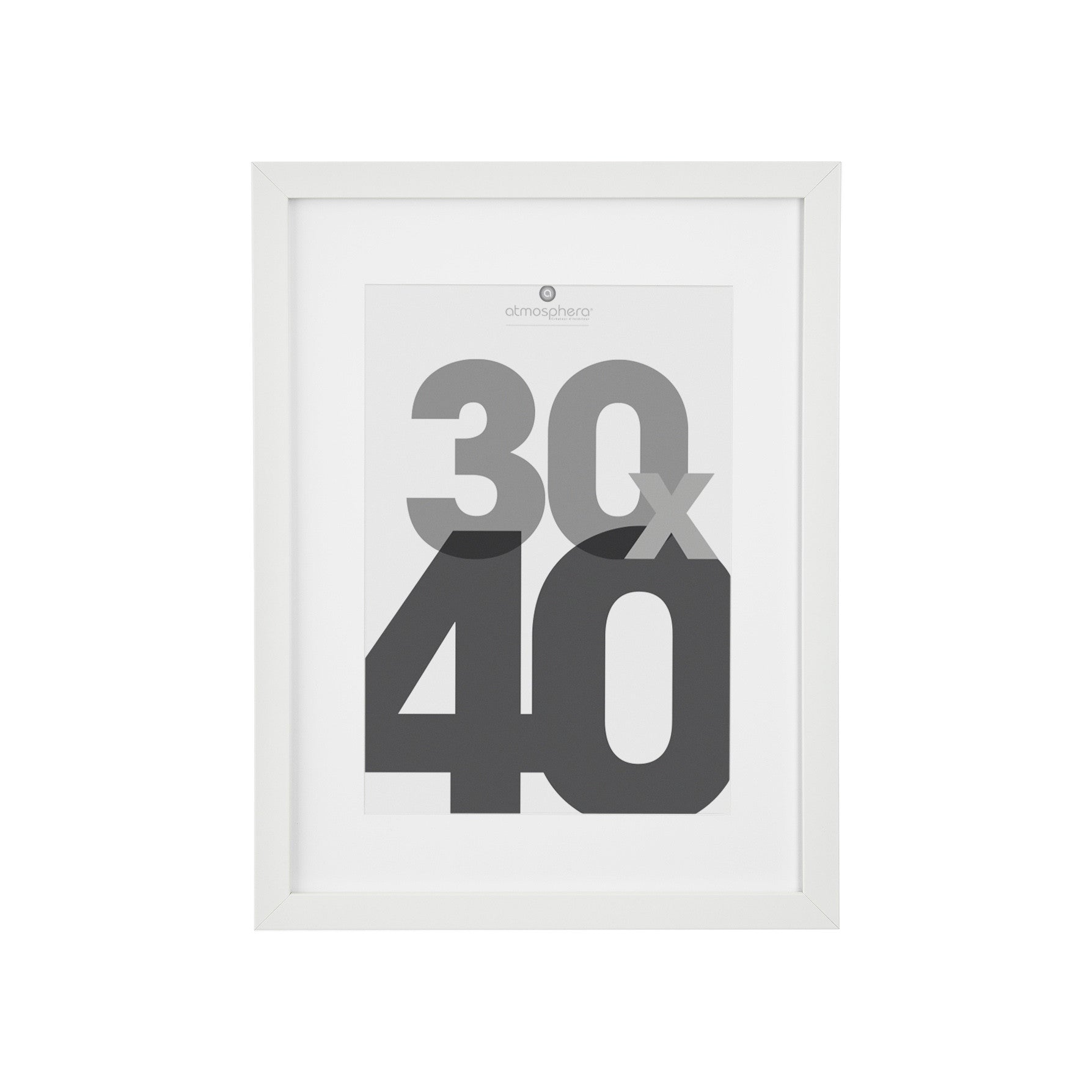 Wood Photo Frame "Eva" - Minimalist Rectangular Wall Frame with Mat