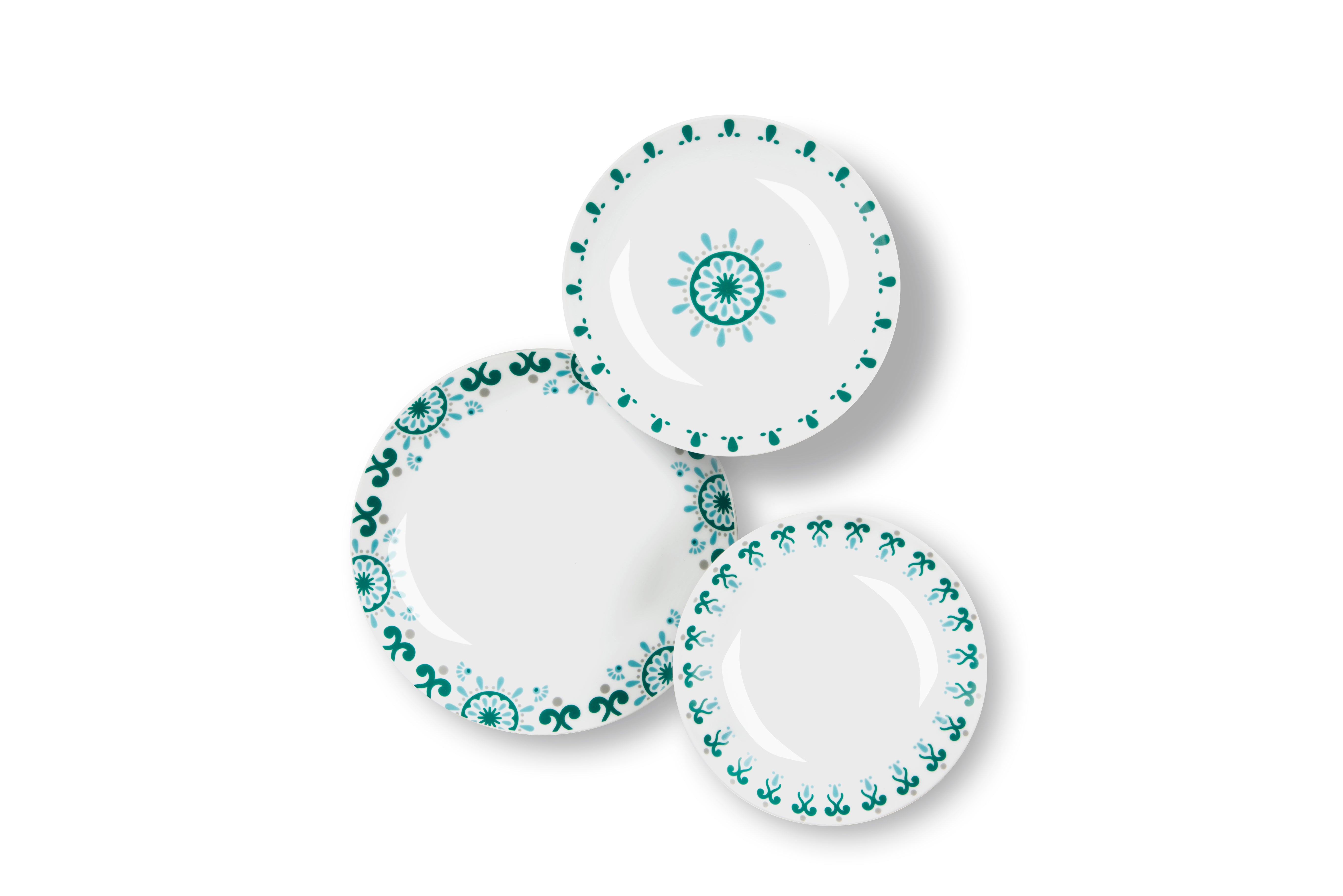 Lhasa Dinner Set - Porcelain Plates, 18-Piece