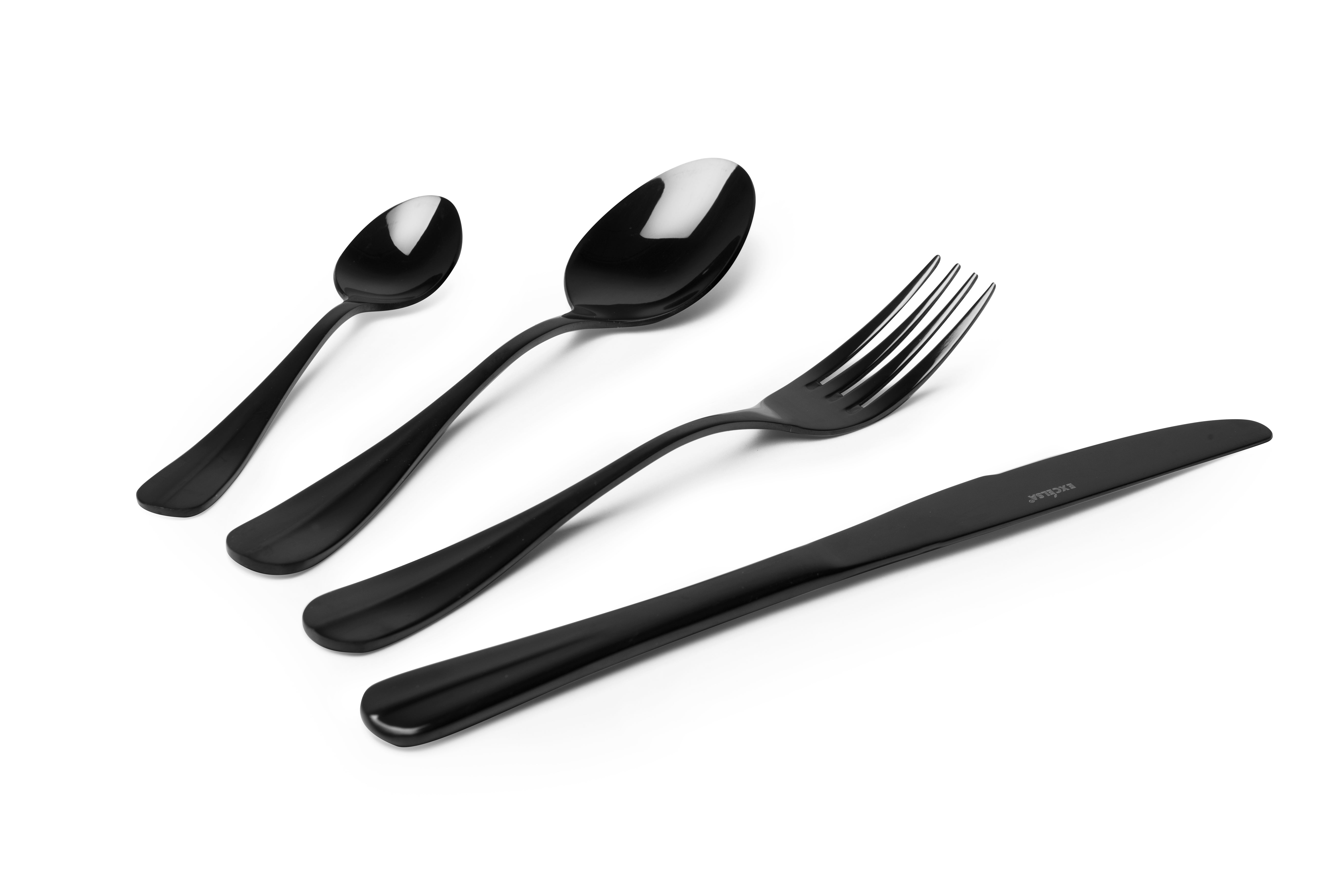 ELITE BLACK Cutlery Set 24 Pcs