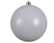 Baubles Polystyrene Matt - Winter White Shatterproof Christmas Balls