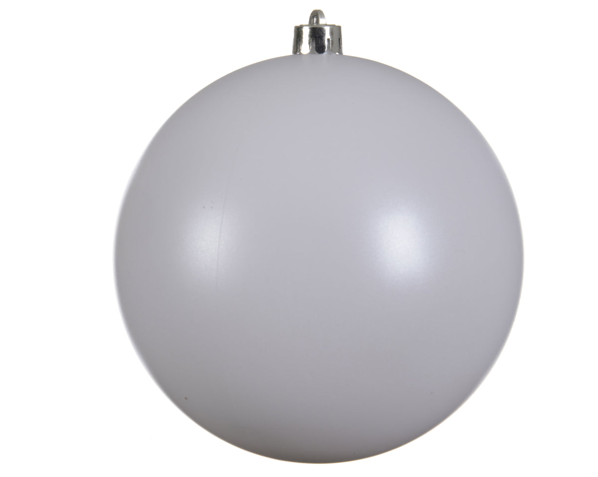 Baubles Polystyrene Matt - Winter White Shatterproof Christmas Balls