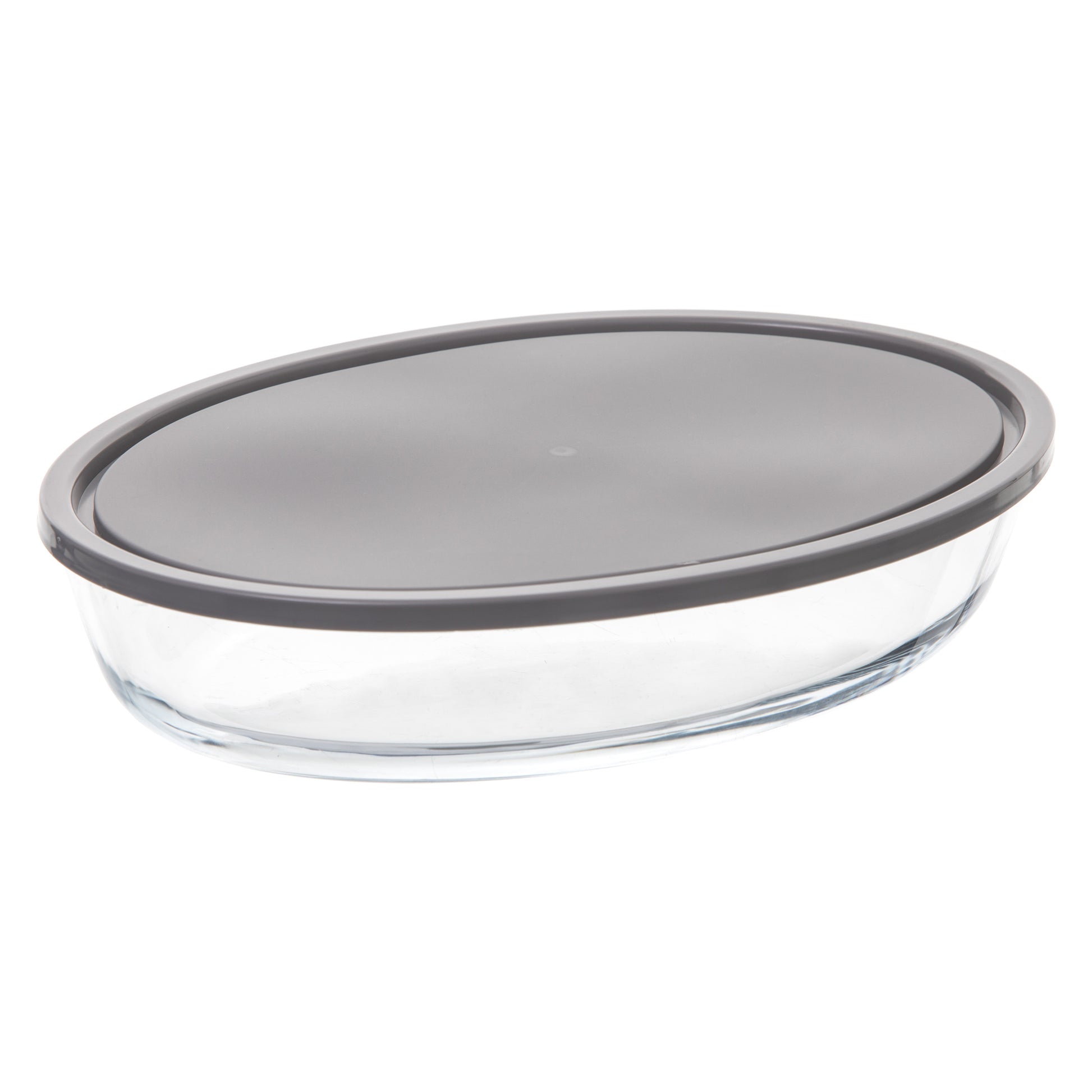 Keep eat Oval Borosilicate Glass Oven Dish with Lid - 30.5 x 21.5 x 6.7 cm