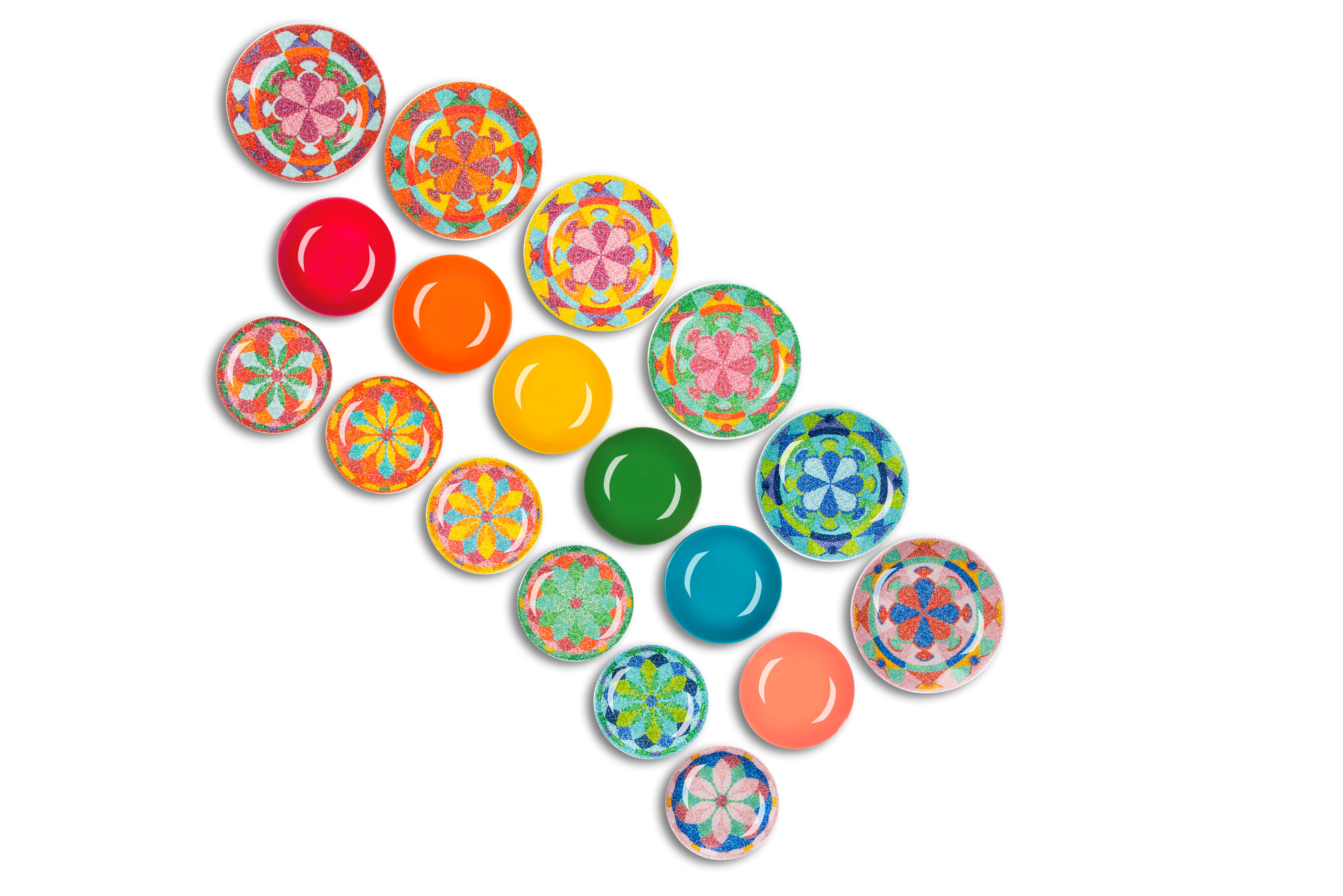 Seurat Dinner Set - Decorated Porcelain, Service for 18