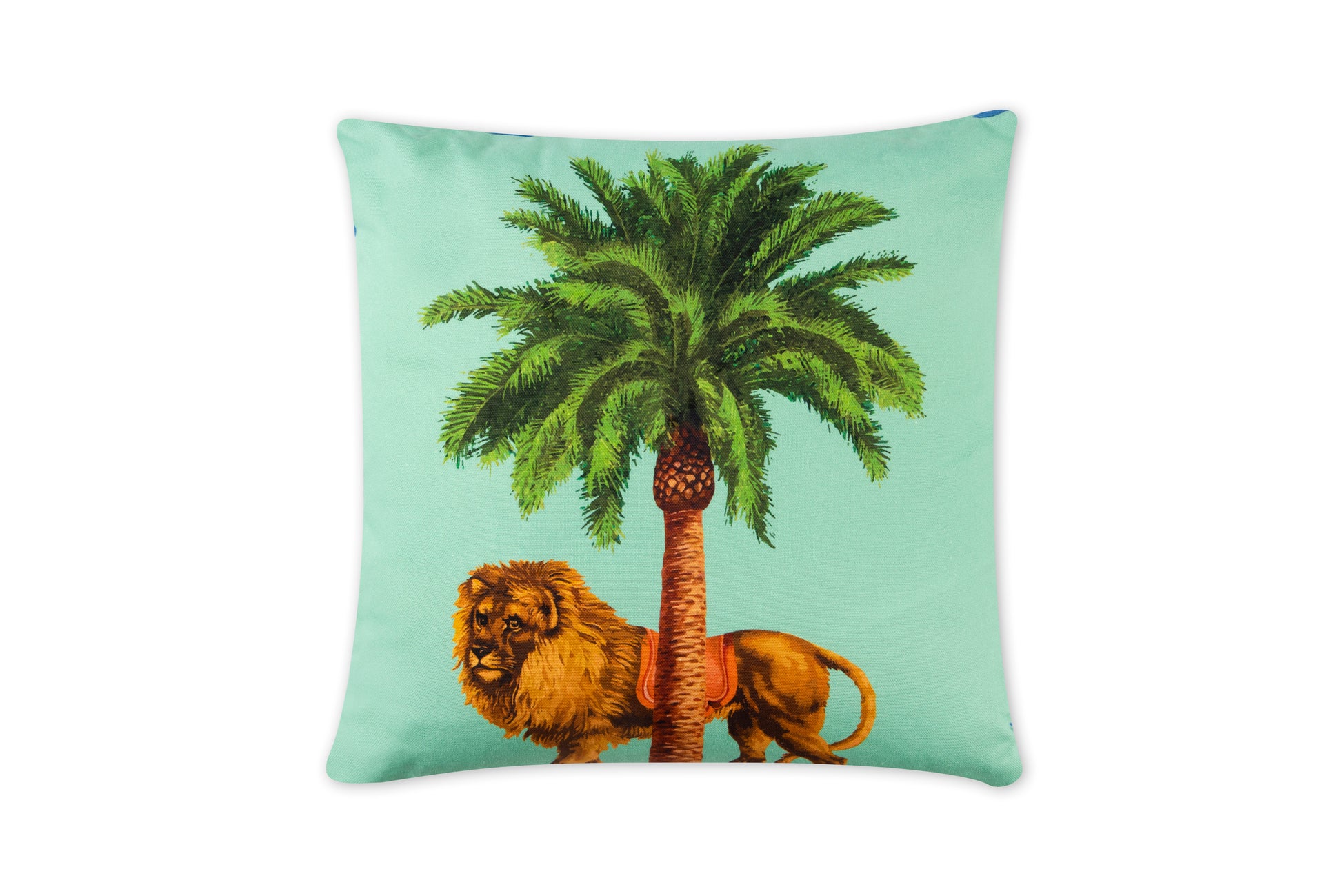 Le Cirque du Marrakech Lion Pillow - Aqua 45x45 cm
