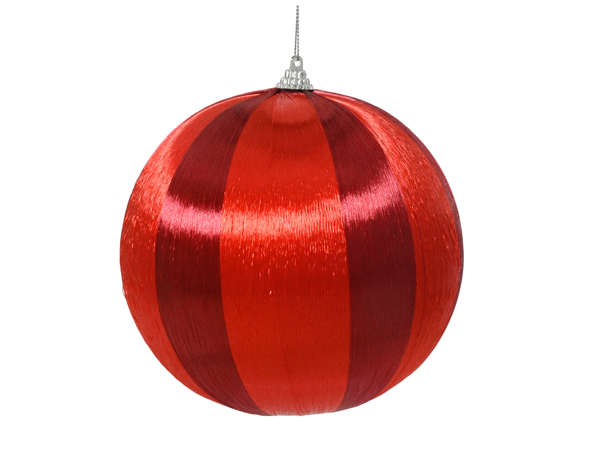 Bauble Foam Shiny Thread 8cm with Hanger - Red, Pink, Blue, Fushia