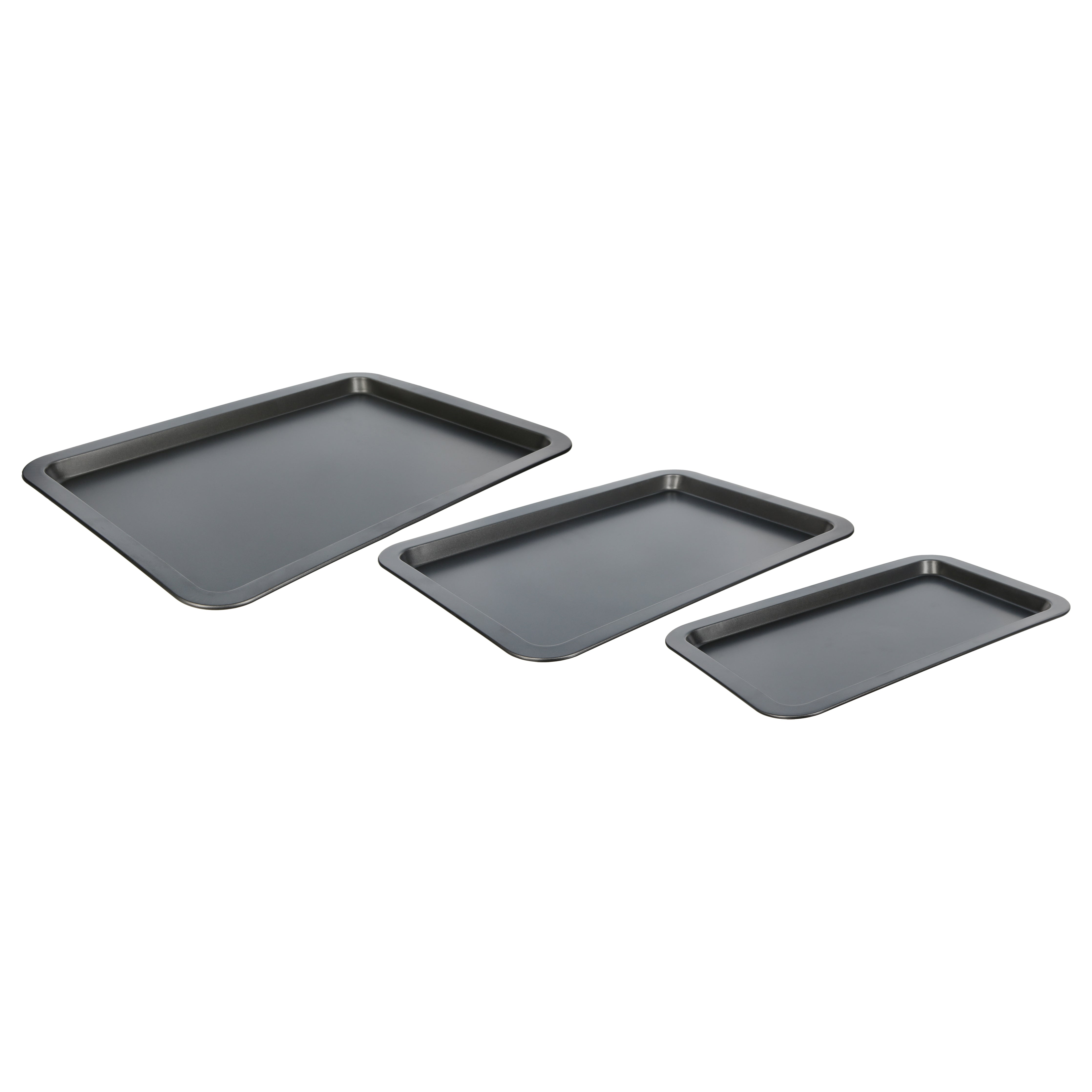 Baking Trays X3Pcs, Stackable Sizes, Oven Safe