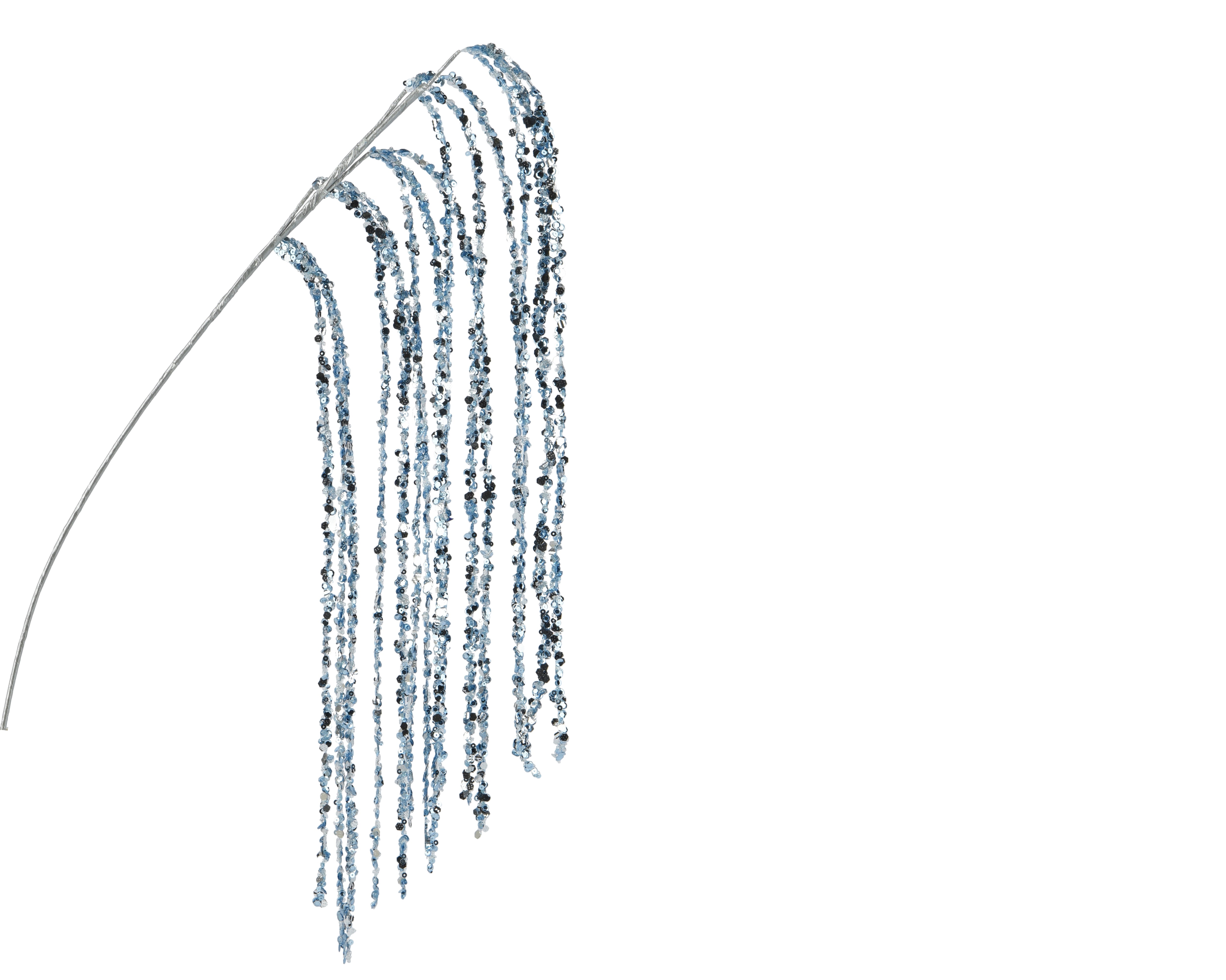 Spray plastic spangle hanging - Ice Blue 65cm sequin spray
