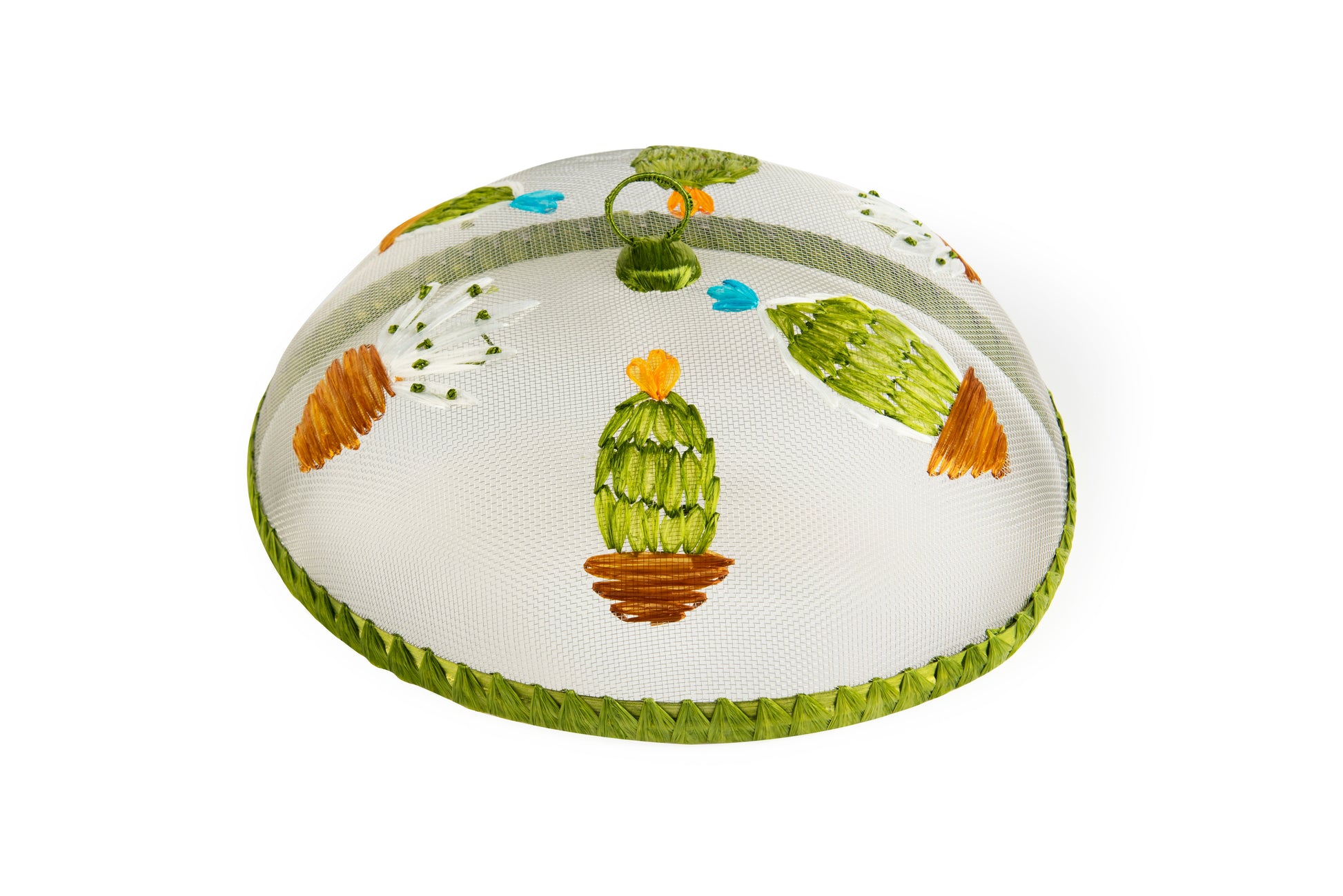 "Cactus" Round Food Cover - 30 cm Diameter, 11.5 cm Height, Stainless Steel