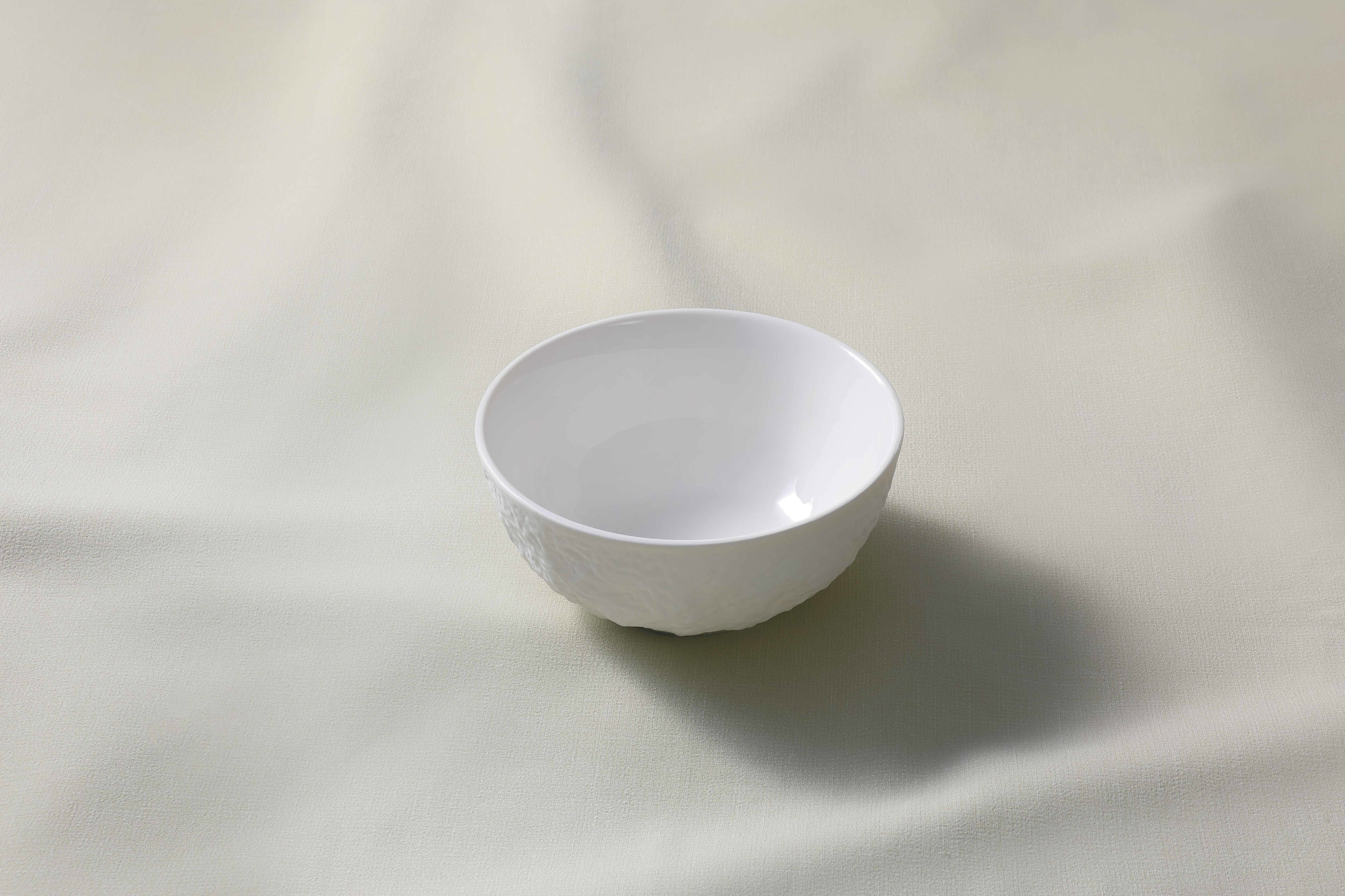 Porcelain Bowl Calcaire Textured Ceramic Tableware, 14.5 cm
