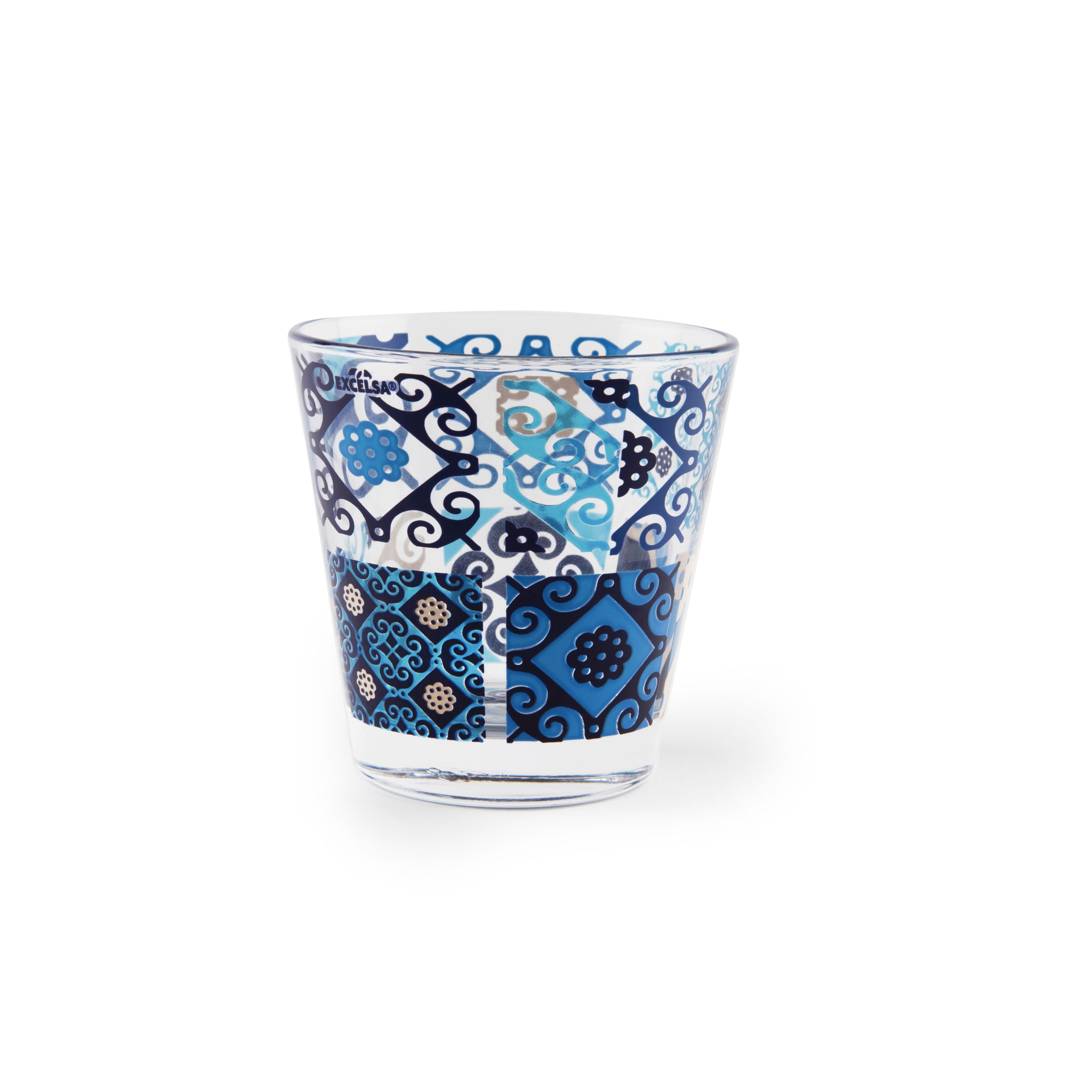 Maiolica Blue Pack Of 3 Pcs Glasses