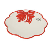 Dinner Plate Dolomite Bows — Handmade Christmas Scalloped 24cm