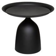 Gabin Totem Coffee Table, Steel, Black, D. 50 x H. 43.5 cm