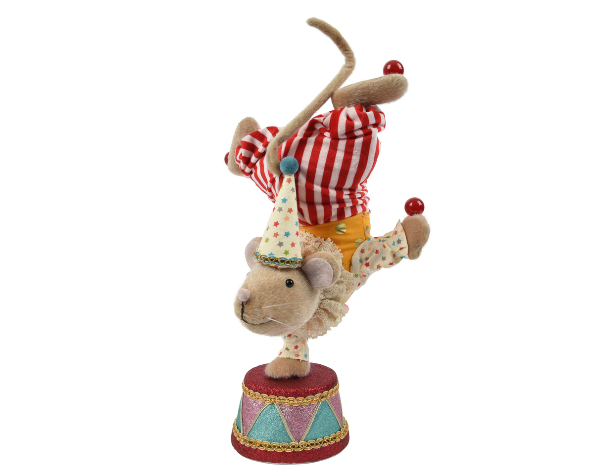 Mouse Polyester On Stage - Circus Drum Christmas Ornament