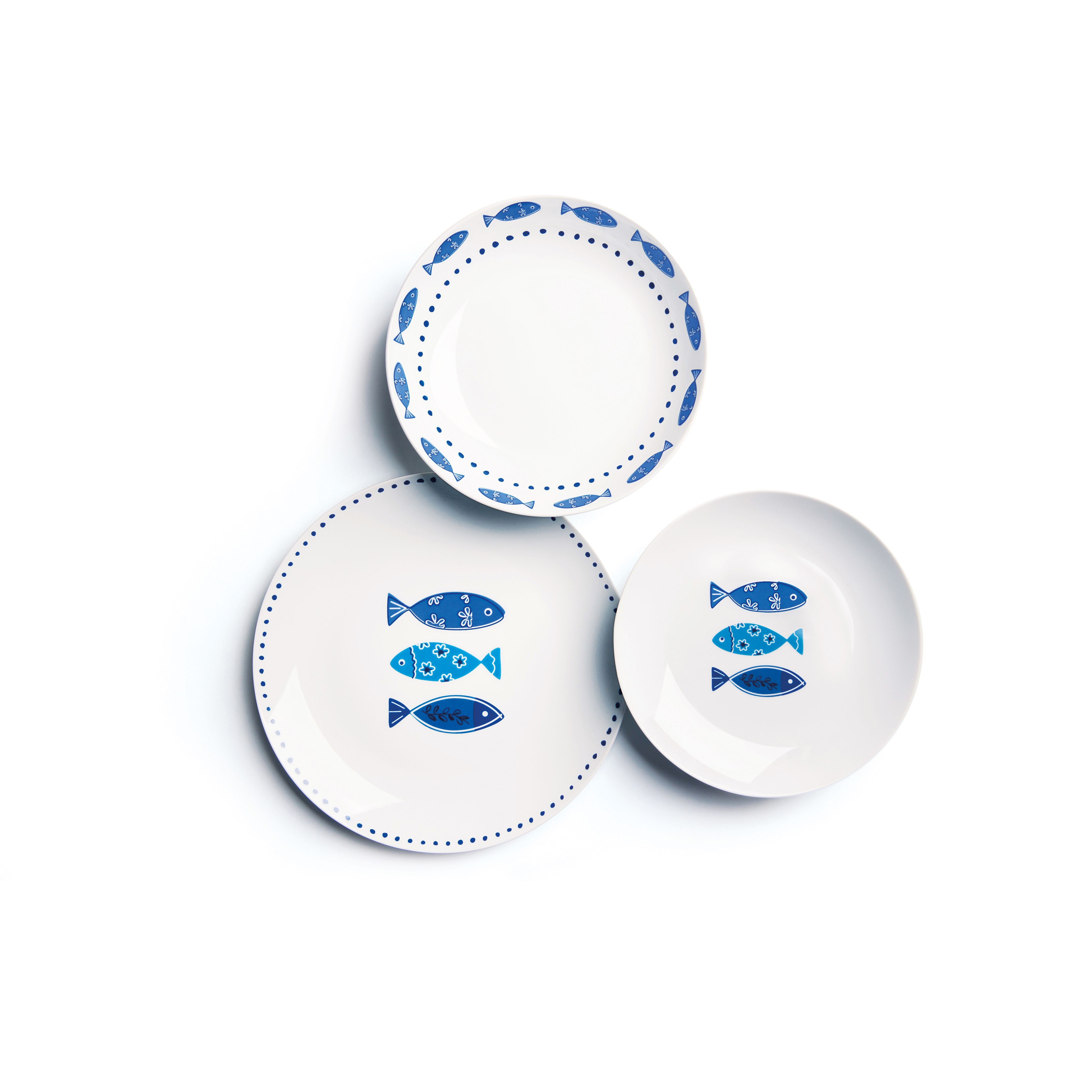 18 Pieces Ocean Dinner Set