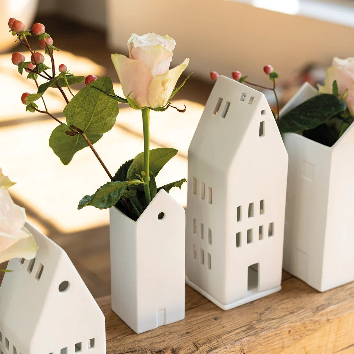 Village House Vase Porcelain Tower