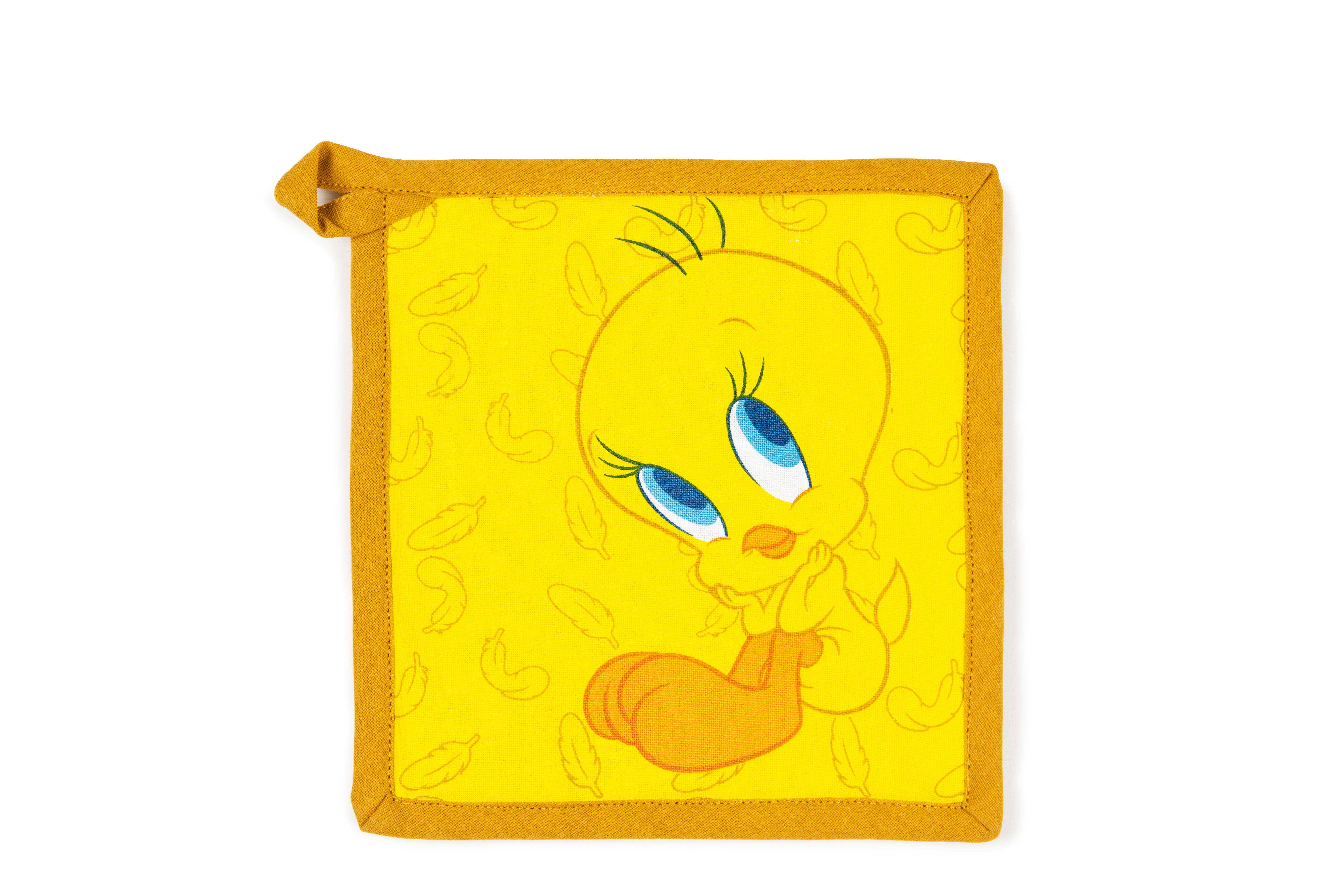 LOONEY TUNES Tweety Pot Holder, 20x20 cm, Yellow Trim