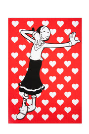 "OLIVIA" Dish Cloth, 100% Cotton, 50x70 cm, Red Border