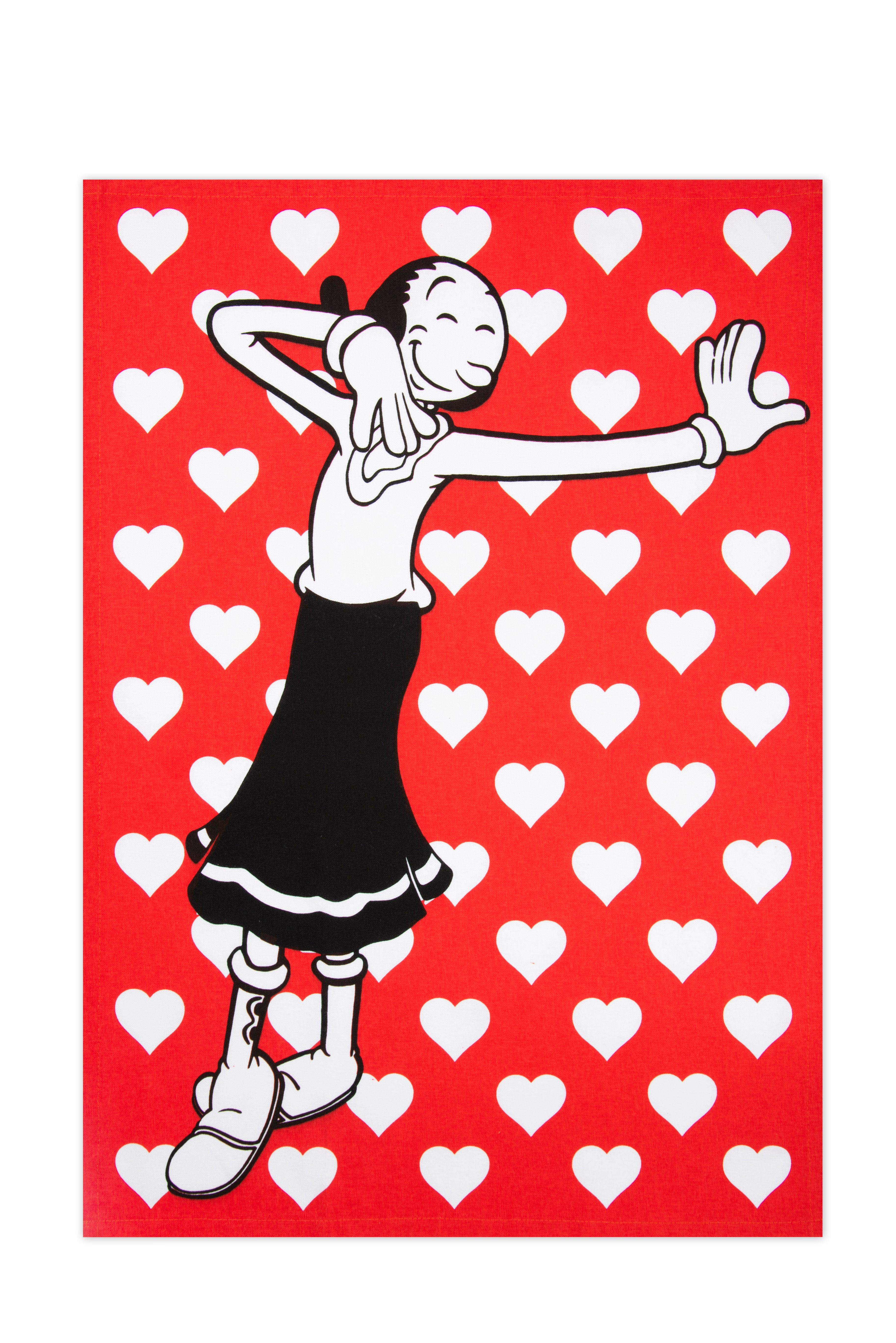 "OLIVIA" Dish Cloth, 100% Cotton, 50x70 cm, Red Border