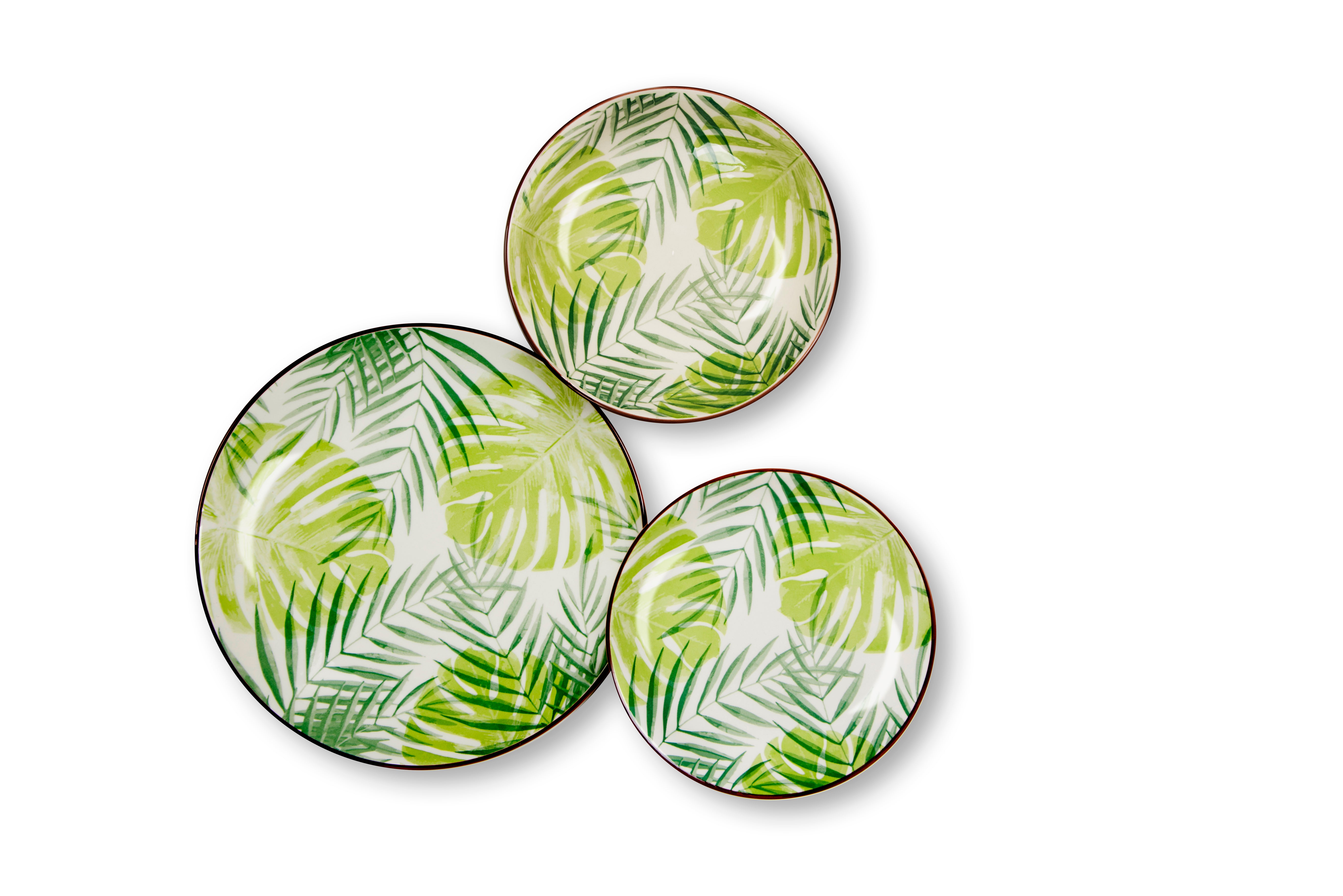 Panama Dinner Set - Hand Painted Stoneware, 18-Piece