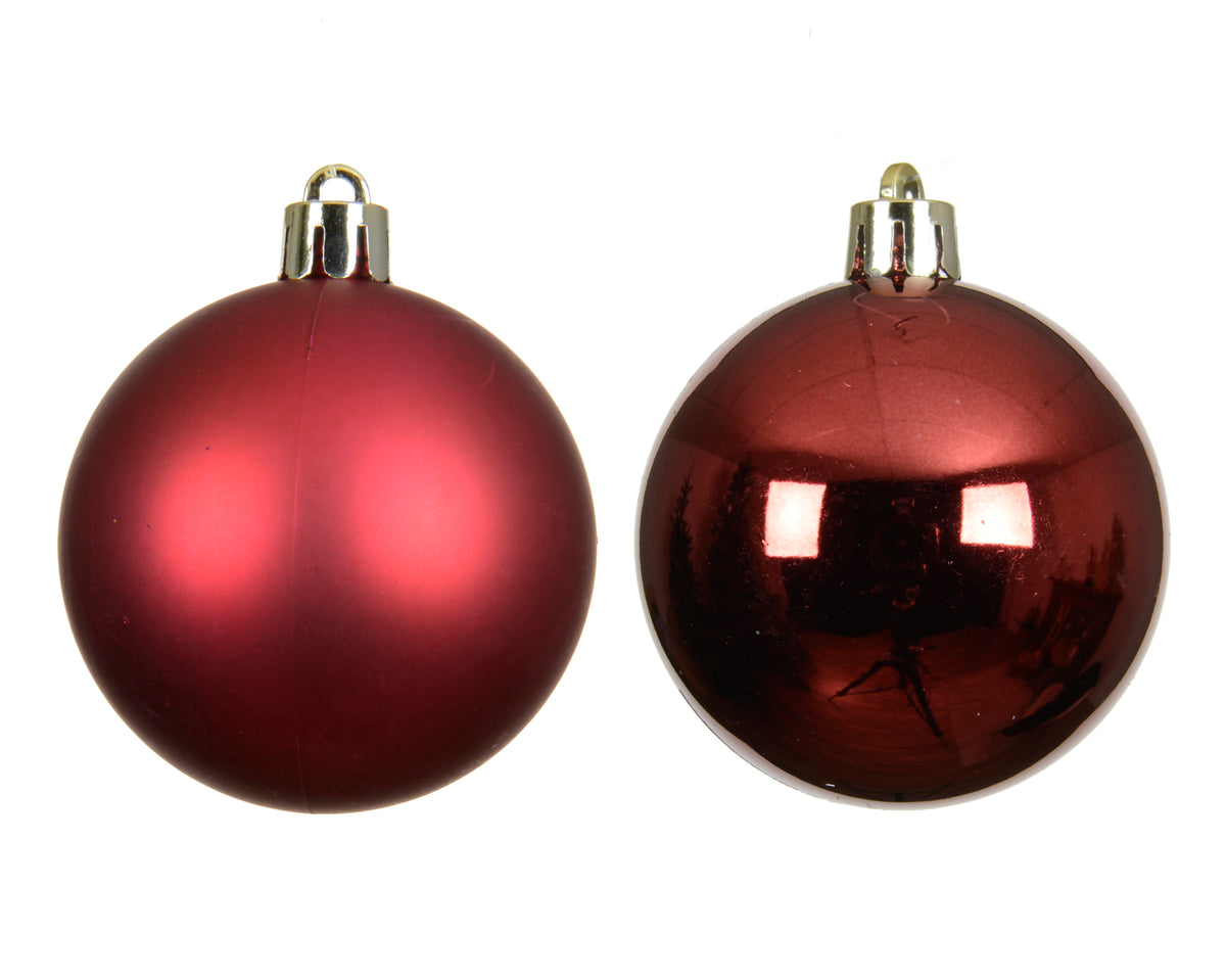 Baubles polystyrene mix 6 pcs - 8 cm Shatterproof Christmas Balls