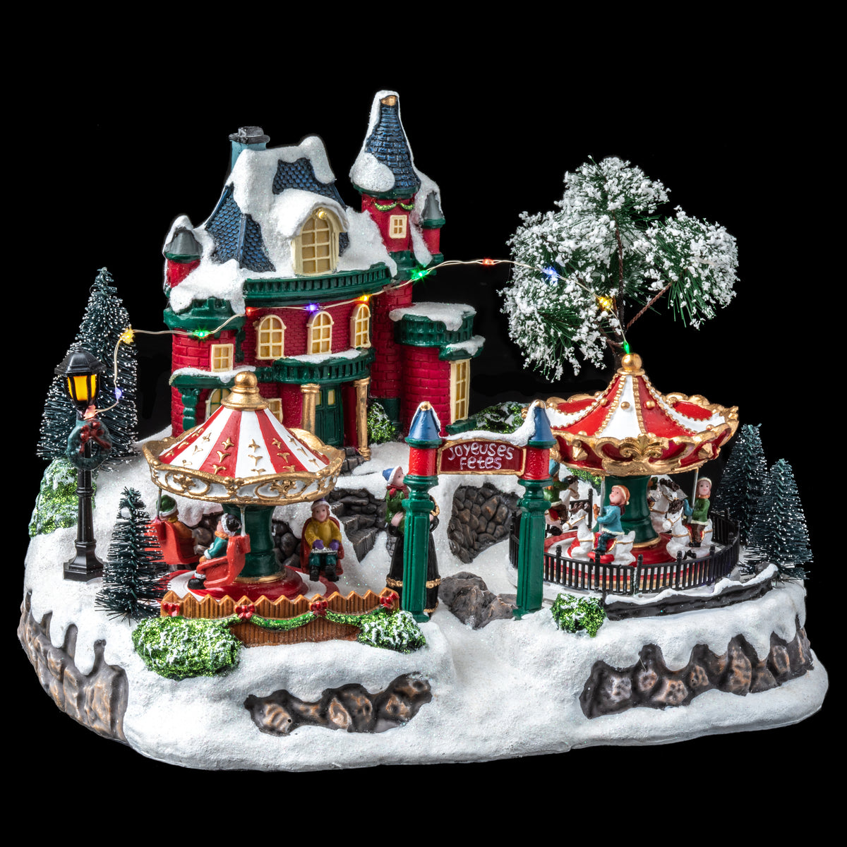 Carousel Village Christmas Village Decoration