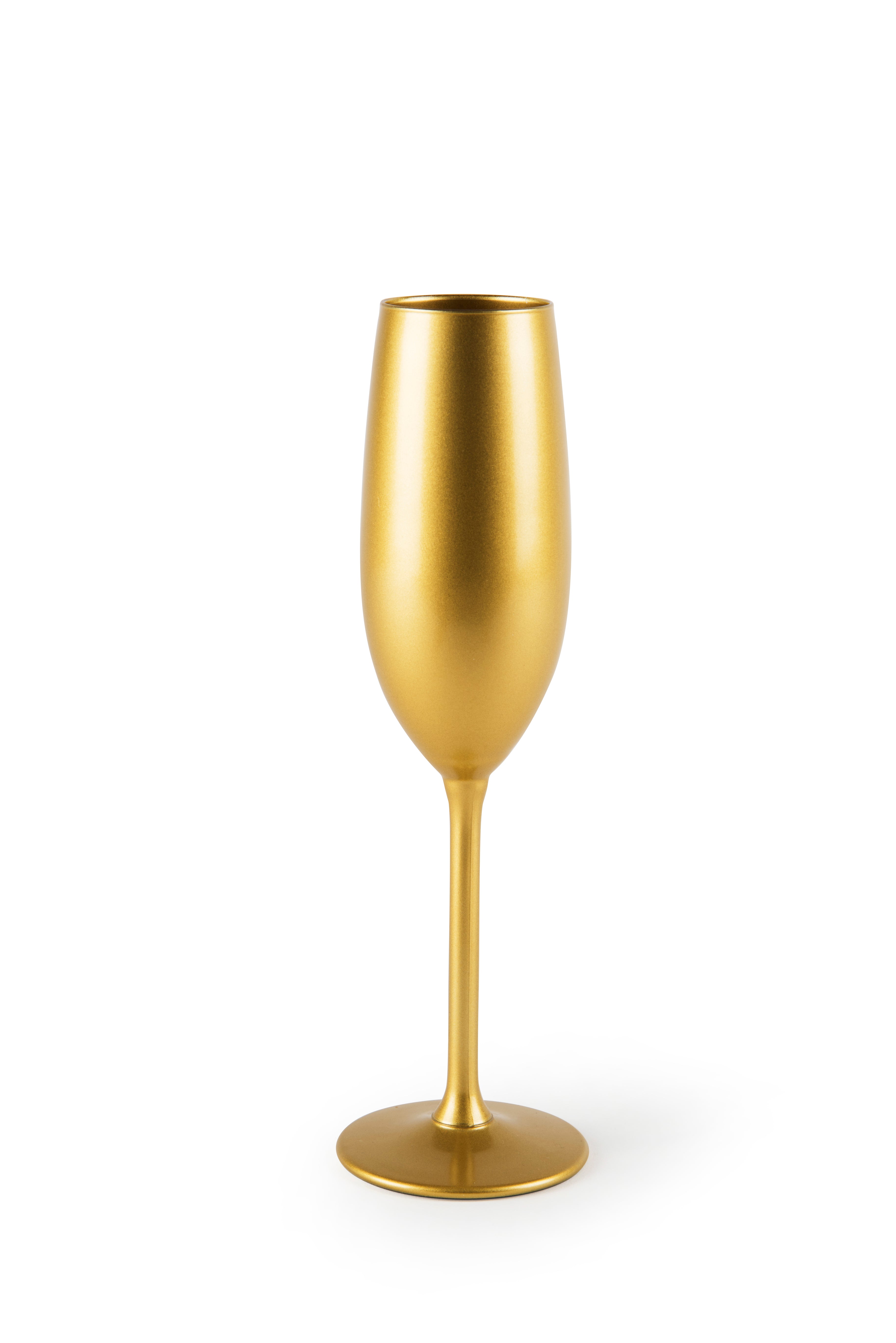Gold Glass Flute, Elegant Golden Details