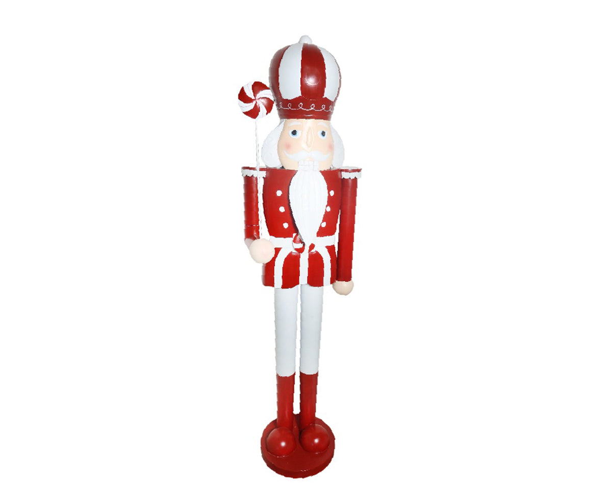Nutcracker Iron Powder-Coated Candy Cane Figure 160cm