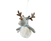 Deer polyester Hanging Christmas Tree Decoration 11x8x12cm