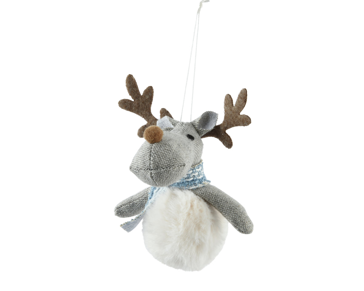 Deer polyester Hanging Christmas Tree Decoration 11x8x12cm