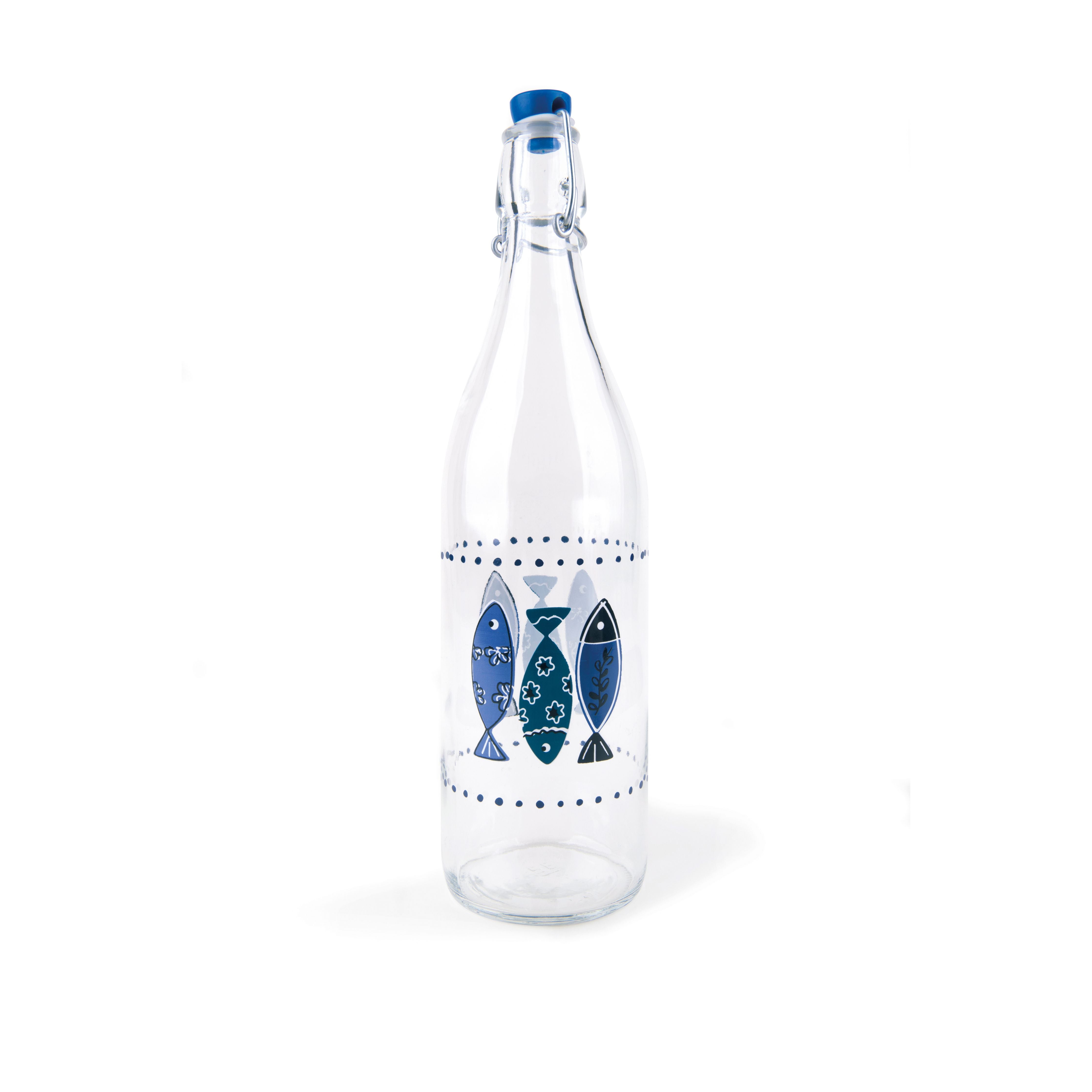 Ocean Glass Bottle 1 Liter - Dishwasher Safe