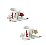 Tazzina Caffe Di Neve Set 2 Pcs Porcelain