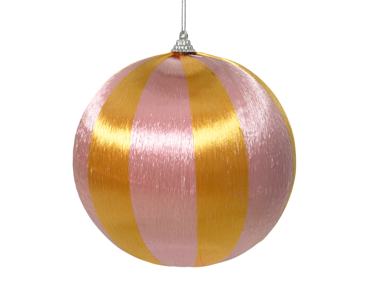 Bauble Foam Shiny Thread 8cm with Hanger - Red, Pink, Blue, Fushia