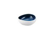 White Matt and Blue Oblique Bowl Porcelain Hand-Decorated Tableware