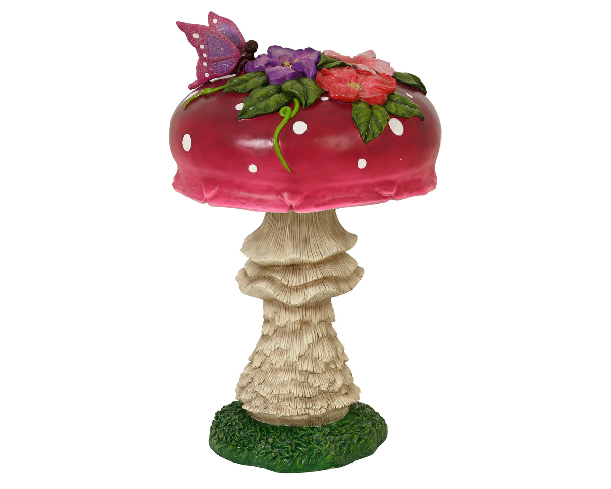 Mushroom Polyresin Christmas Ornament - 112cm Tall Red Polka-Dot Cap