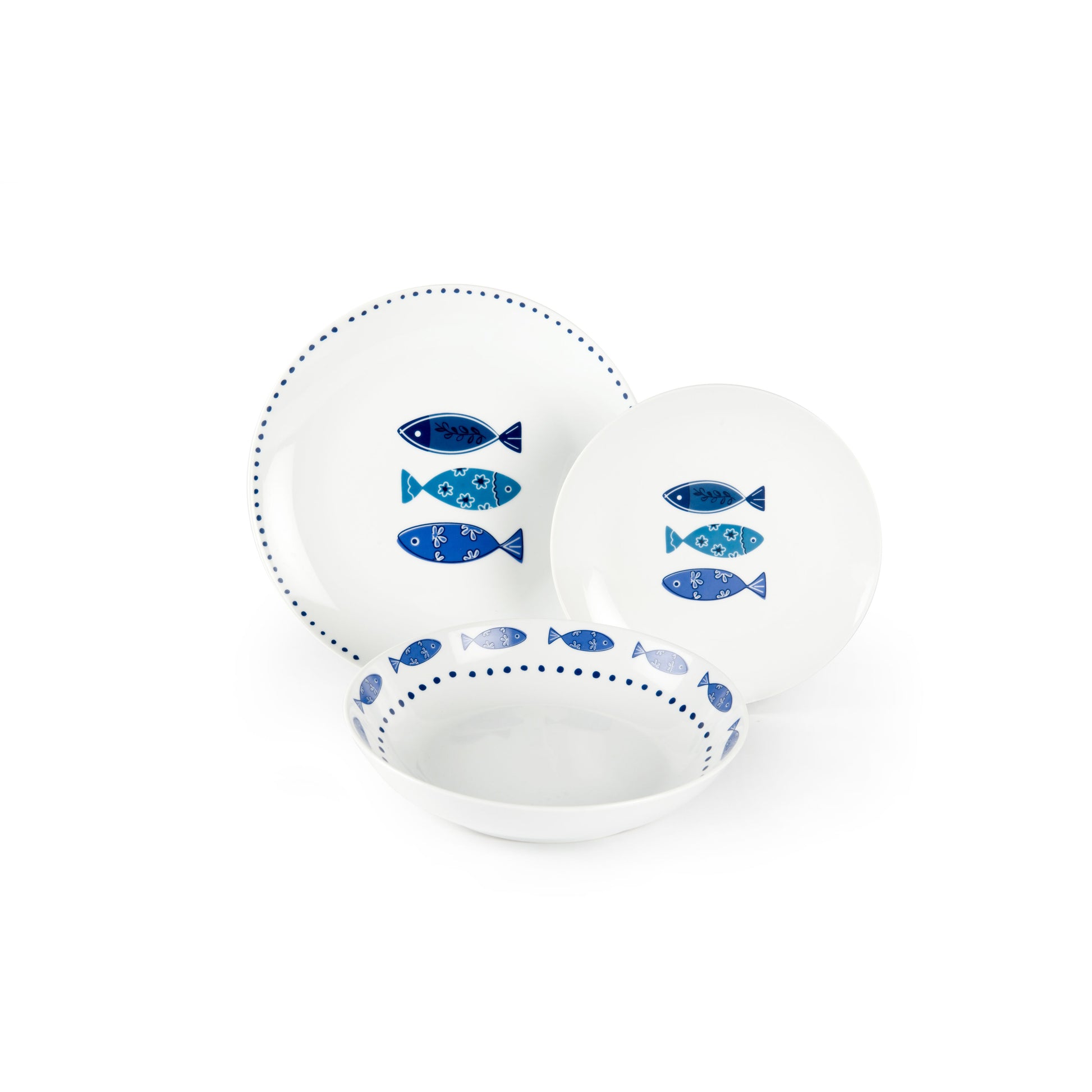 18 Pieces Ocean Dinner Set
