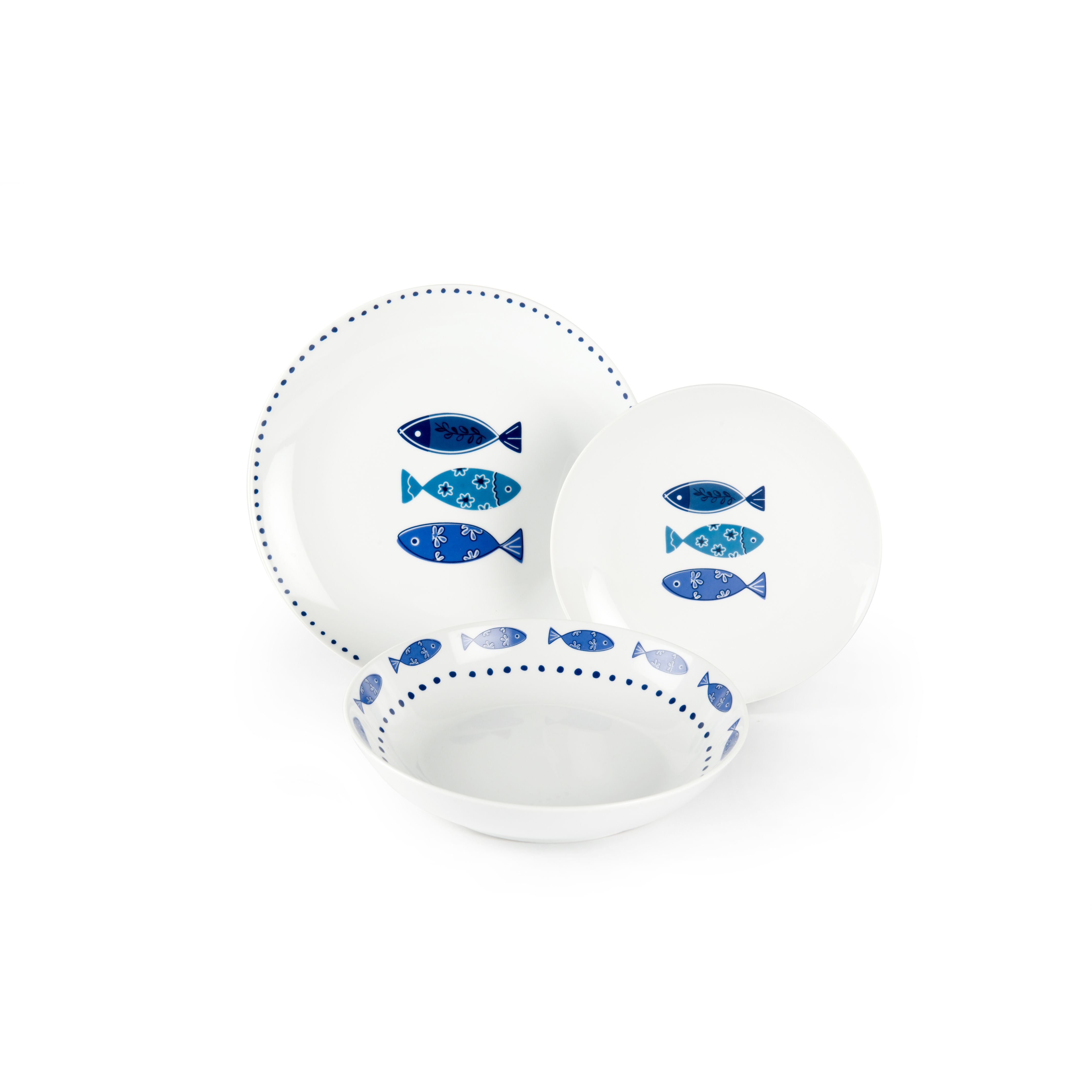 18 Pieces Ocean Dinner Set