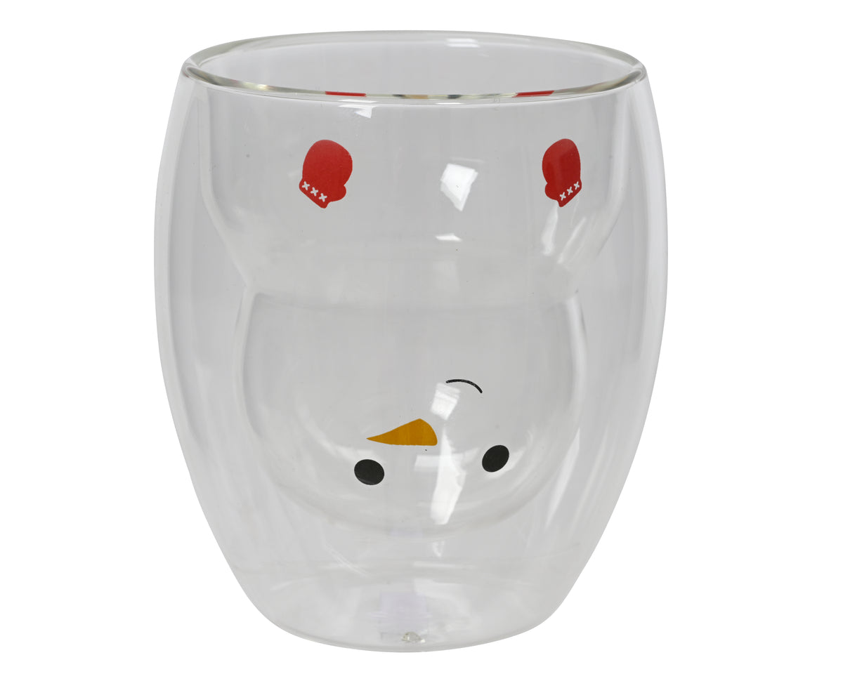 Drink Glass Snowman Inner Layer Double-Walled Christmas Cup
